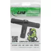 InLine 69927U Acoplador de red IP68, 3 polos, 3 vías (T), M20, negro