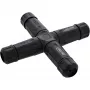 InLine 69927V Acoplador de red IP68, 3 polos, 4 vías (cruz), M20, negro