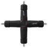 InLine 69927V Acoplador de red IP68, 3 polos, 4 vías (cruz), M20, negro