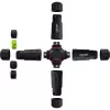 InLine 69927V Acoplador de red IP68, 3 polos, 4 vías (cruz), M20, negro