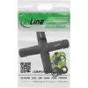 InLine 69927V Acoplador de red IP68, 3 polos, 4 vías (cruz), M20, negro