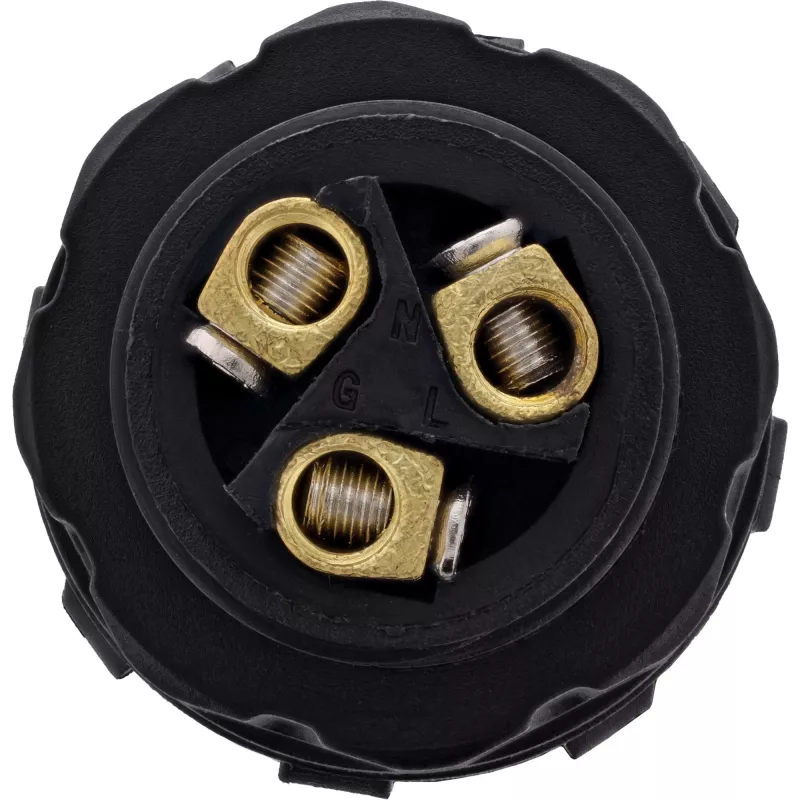 InLine 69927W Acoplador de red IP68, 3 polos, enchufe/zócalo, M20, negro