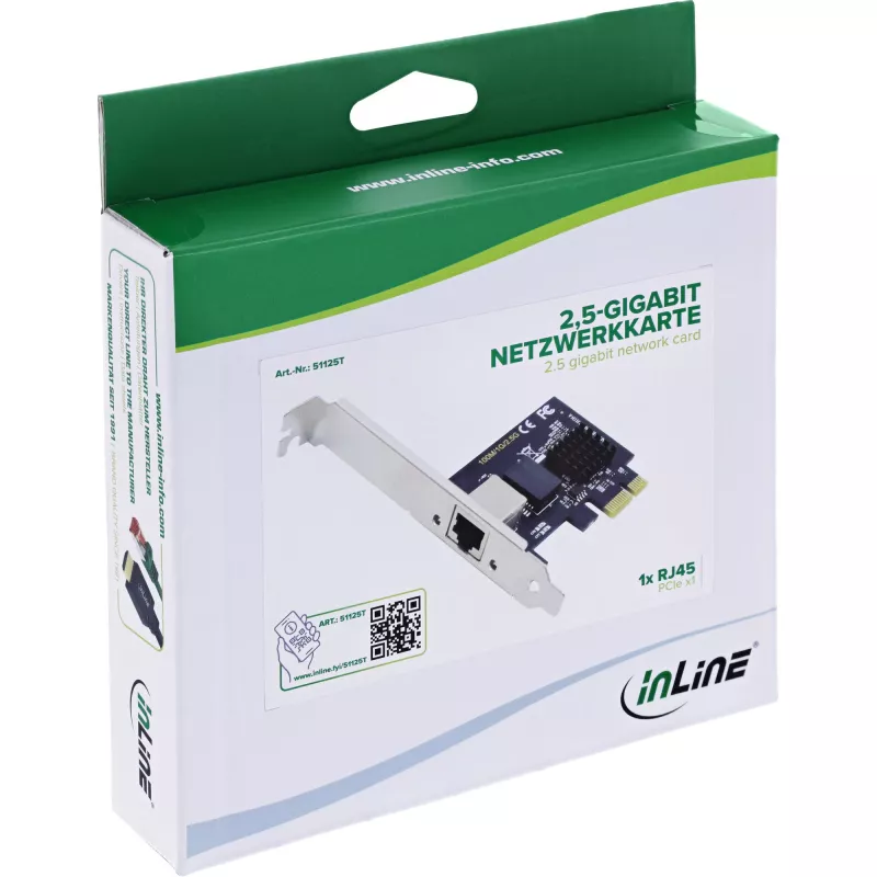 InLine 51125T Tarjeta de red interna Ethernet 2500 Mbit/s