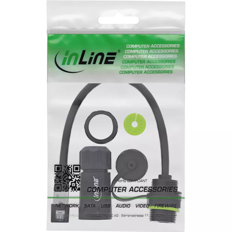 Cable cambiador de género InLine 69927K — Adaptador para invertir el sexo del conector