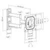 InLine 23103B Soporte de pared para TV 109,2 cm (43