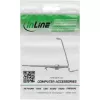 InLine 76203L Soporte de módulo metálico Keystone SNAP-In, simple, para carril DIN, con lengüeta