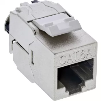 InLine 76202V Conector Keystone RJ45 slim, SNAP-In, Cat.6A, brida integrada, 10 uds.