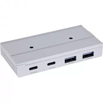 InLine 35395M Hub de interfaces USB 3.2 Gen 2 (3.1 Gen 2) Type-C 10000 Mbit/s Plata