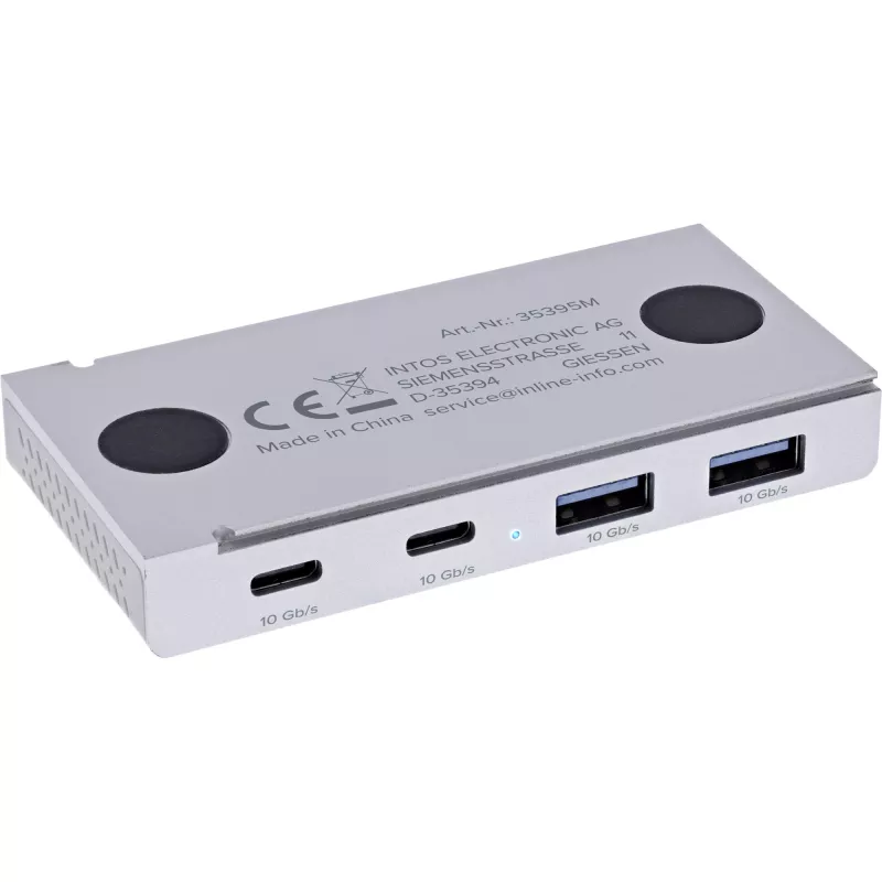 InLine 35395M Hub de interfaces USB 3.2 Gen 2 (3.1 Gen 2) Type-C 10000 Mbit/s Plata