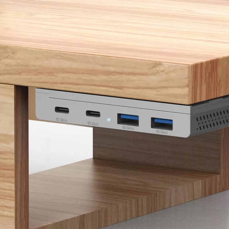 InLine 35395M Hub de interfaces USB 3.2 Gen 2 (3.1 Gen 2) Type-C 10000 Mbit/s Plata
