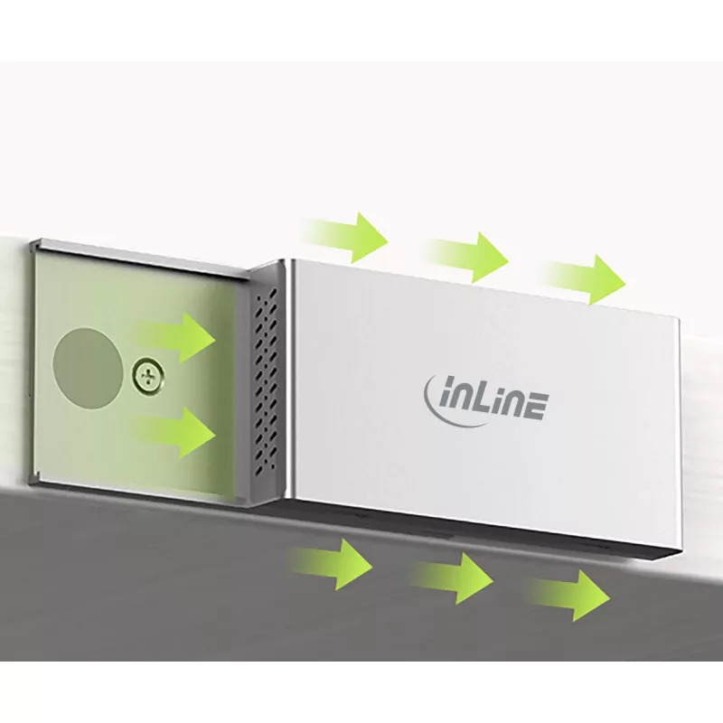InLine 35395M Hub de interfaces USB 3.2 Gen 2 (3.1 Gen 2) Type-C 10000 Mbit/s Plata