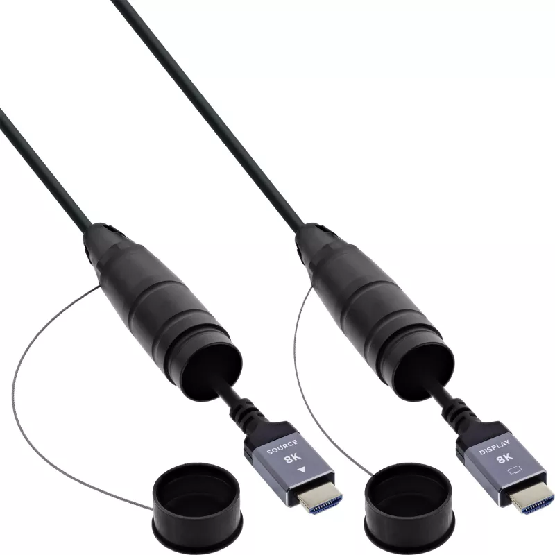 Cable HDMI InLine 17950T, 50 m, HDMI Type-A macho–macho, HDMI 2.1, 48 Gbit/s, negro