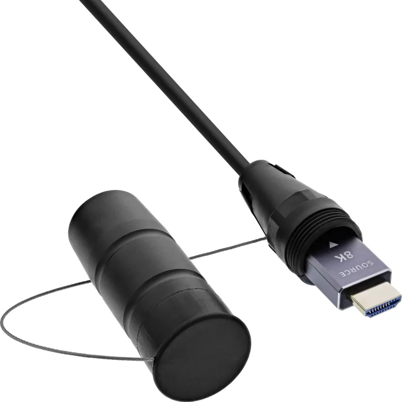 Cable HDMI InLine 17950T, 50 m, HDMI Type-A macho–macho, HDMI 2.1, 48 Gbit/s, negro