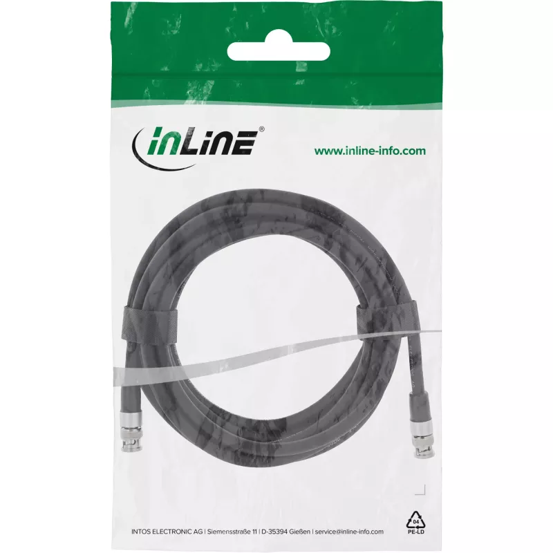 InLine 10805S Cable de vídeo BNC, 12G-SDI, 4K 60Hz, 75 Ohm, 5 m