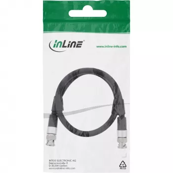 InLine Cable de vídeo BNC, 12G-SDI, 4K60Hz, 75 Ohm, 0,5 m, 10855S