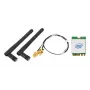 Kit WLAN/Bluetooth inalámbrico SHUTTLE WLN-M12 con tarjeta Intel AX210 M.2, Wi‑Fi 6E tribanda (2,4/5/6 GHz), 2x2, 2400 Mbit/s, antenas externas