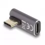 Adaptador USB DeLOCK 40 Gbit/s USB Type-C PD 3.0 100 W conector macho a conector hembra acodado izquierda/derecha 8K 60 Hz metal