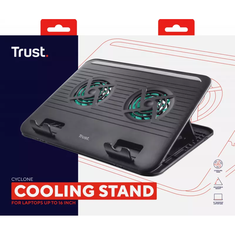 Soporte refrigerador Trust Cyclone negro