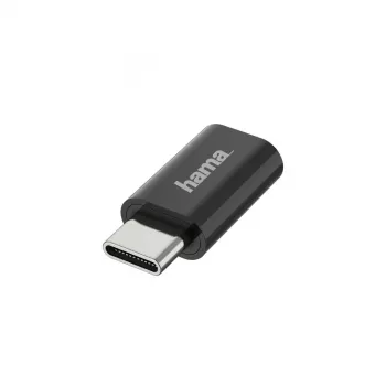Adaptador Hama 00200310 Micro-USB a USB-C negro