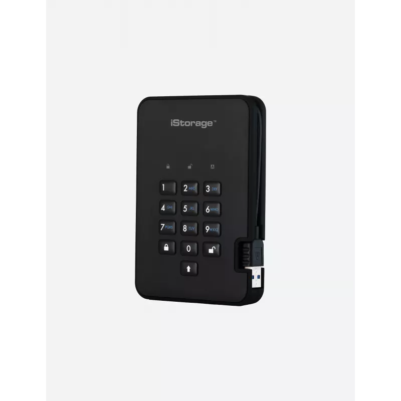 Unidad de estado sólido cifrada de forma segura iStorage diskAshur2 256 bits 1 TB USB 3.2 – negro IS-DA2-256-SSD-1TB-B