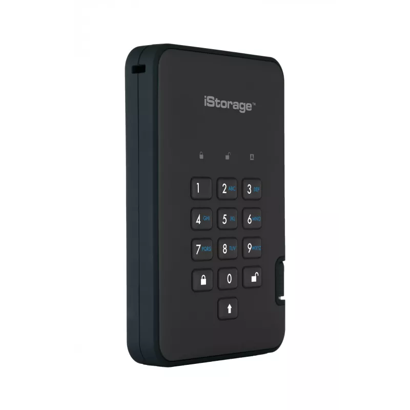 Unidad de estado sólido cifrada de forma segura iStorage diskAshur2 256 bits 1 TB USB 3.2 – negro IS-DA2-256-SSD-1TB-B