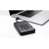 Disco duro portátil seguro iStorage diskAshur PRO² HDD 4 TB | FIPS 140-2 nivel 2, NCSC CPA, NLNCSA BSPA y NATO Restricted | cifrado por hardware AES-XTS de 256 bits | protegido por PIN | independiente del sistema operativo y la plataforma | conforme al RGPD y TAA | protección contra ataques de fuerza bruta | resistente al polvo y al agua