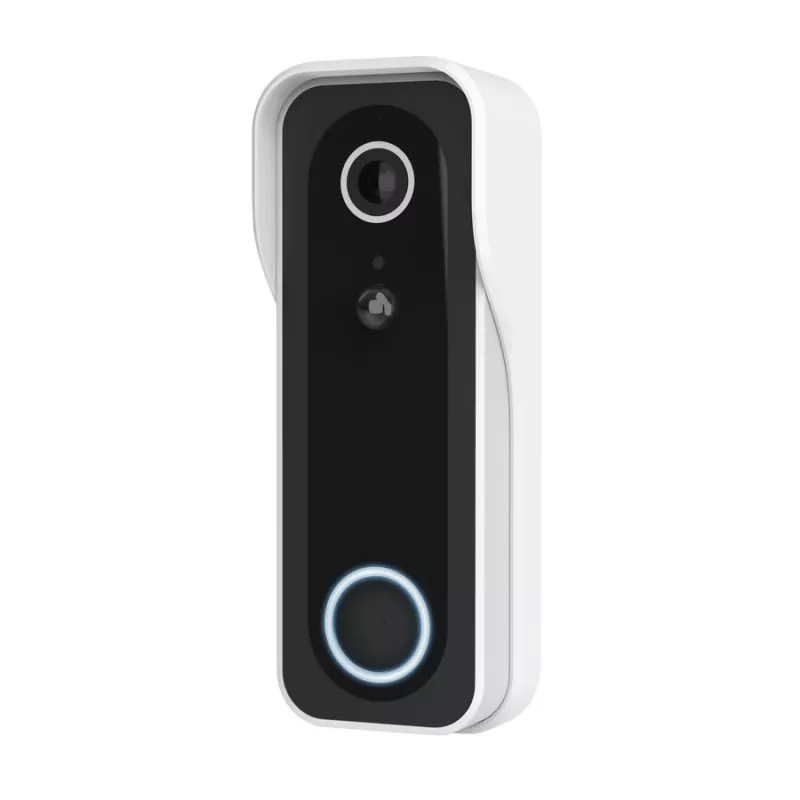 Videoportero TRUST DOORCAM-3000, 3 MP, Wi‑Fi 2.4 GHz, MicroSD hasta 256 GB, batería/USB, Negro/Blanco