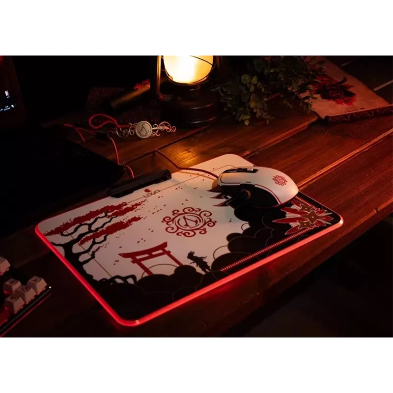 Lexip X Ubisoft - Assassin's Creed - Shadows Ratón, diestro, óptico, USB Type-A, 12000 DPI, Negro, Oro, Rojo, Blanco