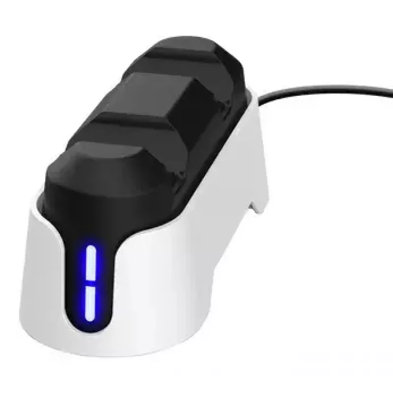 Base de carga Trust GXT 228 Dual para PlayStation 5 Negro Blanco