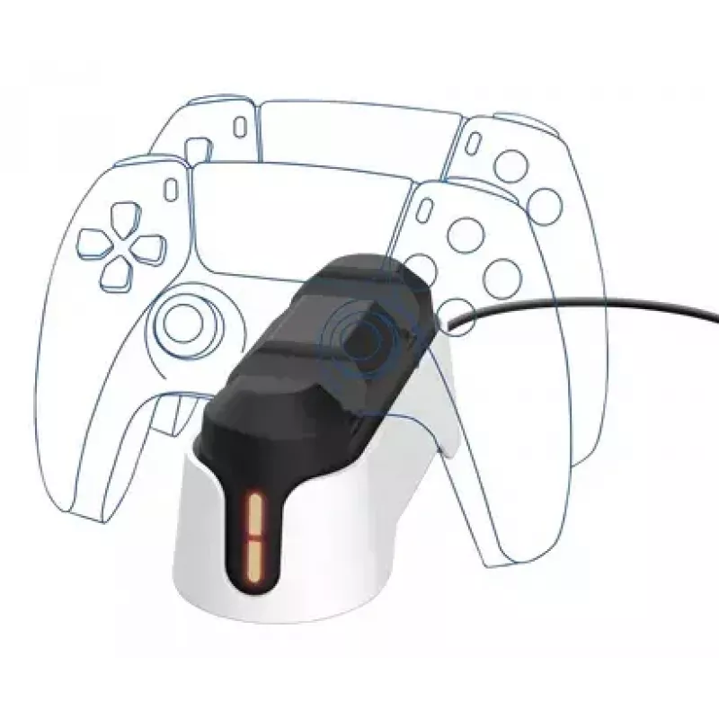 Base de carga Trust GXT 228 Dual para PlayStation 5 Negro Blanco