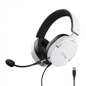 Trust GXT 490W Fayzo auriculares gaming USB 7.1, con cable, blanco