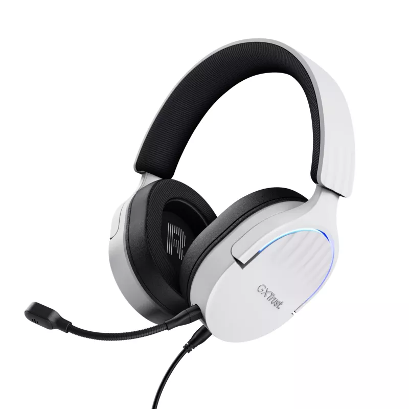 Trust GXT 490W Fayzo auriculares gaming USB 7.1, con cable, blanco