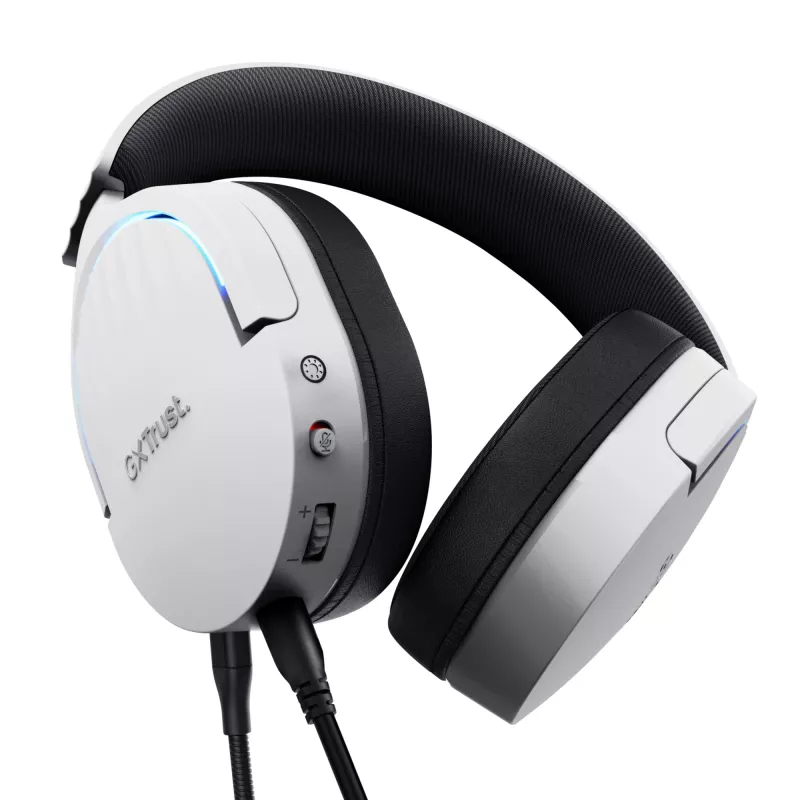 Trust GXT 490W Fayzo auriculares gaming USB 7.1, con cable, blanco
