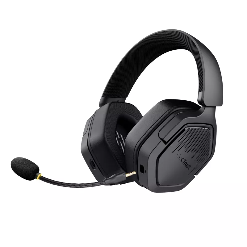 Auriculares Trust GXT 493 Carus con cable e inalámbricos diadema, casco gaming USB Type-C / USB Type-A Bluetooth Negro