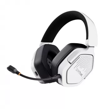Auriculares Trust GXT 493W Carus con cable e inalámbricos diadema, casco gaming USB Type-C / USB Type-A Bluetooth Blanco