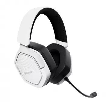 Auriculares Trust GXT 493W Carus con cable e inalámbricos diadema, casco gaming USB Type-C / USB Type-A Bluetooth Blanco