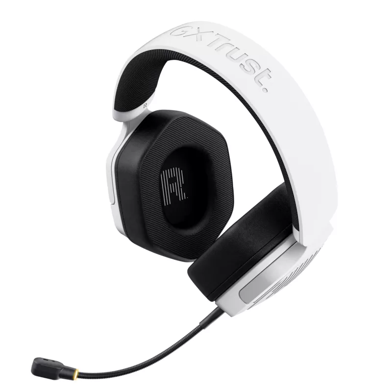 Auriculares Trust GXT 493W Carus con cable e inalámbricos diadema, casco gaming USB Type-C / USB Type-A Bluetooth Blanco