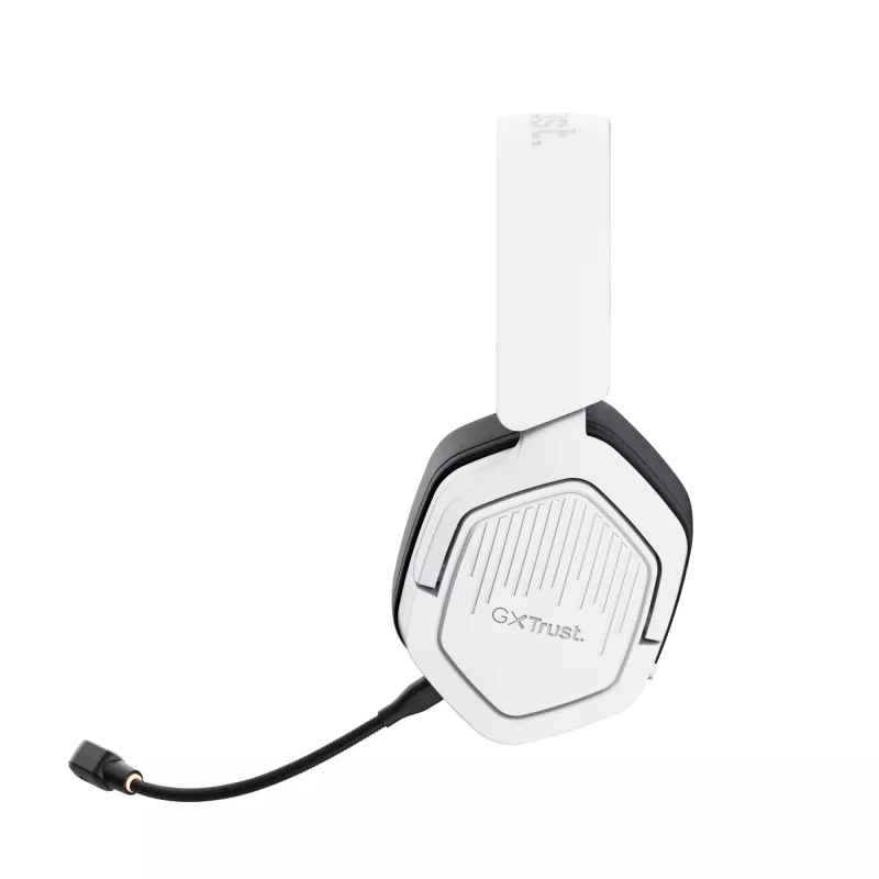 Auriculares Trust GXT 493W Carus con cable e inalámbricos diadema, casco gaming USB Type-C / USB Type-A Bluetooth Blanco