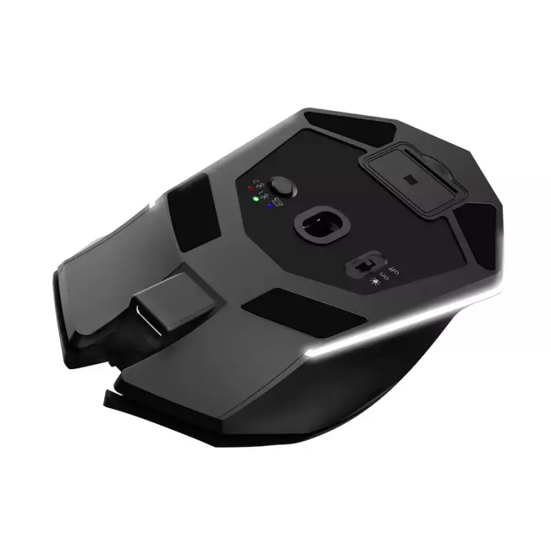 Ratón gaming TRUST GXT 122 Felox+ — diestro, óptico, RF Wireless + Bluetooth, 10000 DPI, 7 botones, Multi-LED, negro
