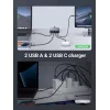 Ugreen Nexode cargador rápido de sobremesa 65 W, 2x USB-A + 2x USB-C (90747)