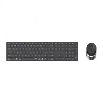 Rapoo 9850M Teclado ratón incluido Hogar RF Wireless Bluetooth QWERTZ Alemán Gris