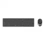 Rapoo 9850M Teclado ratón incluido Hogar RF Wireless Bluetooth QWERTZ Alemán Gris