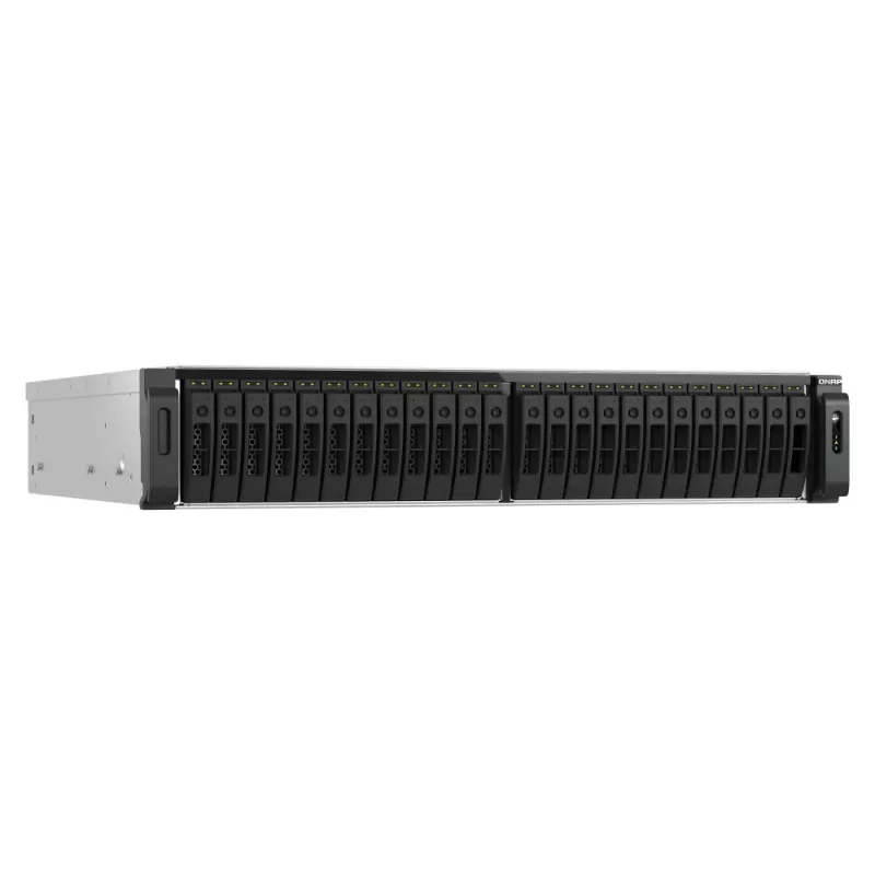 QNAP TS-H3077AFU-R7-64G NAS/servidor de almacenamiento Rack (2U) AMD Ryzen™ 5 64 GB DDR5 0 TB QuTS hero Black, metálico