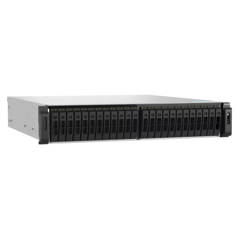 QNAP TS-H3077AFU-R7-64G NAS/servidor de almacenamiento Rack (2U) AMD Ryzen™ 5 64 GB DDR5 0 TB QuTS hero Black, metálico