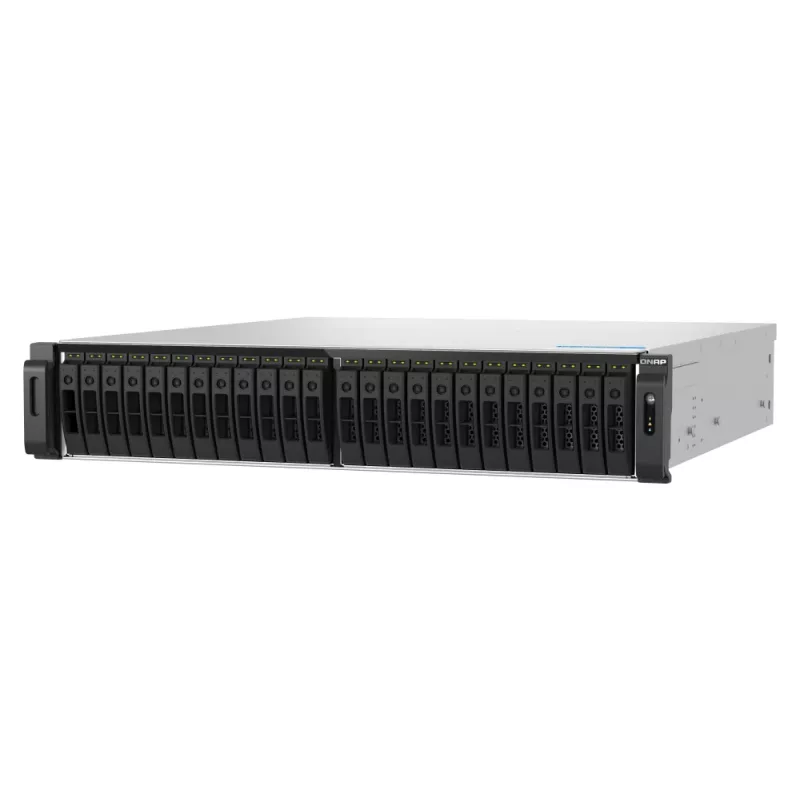 QNAP TS-H3077AFU-R7-64G NAS/servidor de almacenamiento Rack (2U) AMD Ryzen™ 5 64 GB DDR5 0 TB QuTS hero Black, metálico