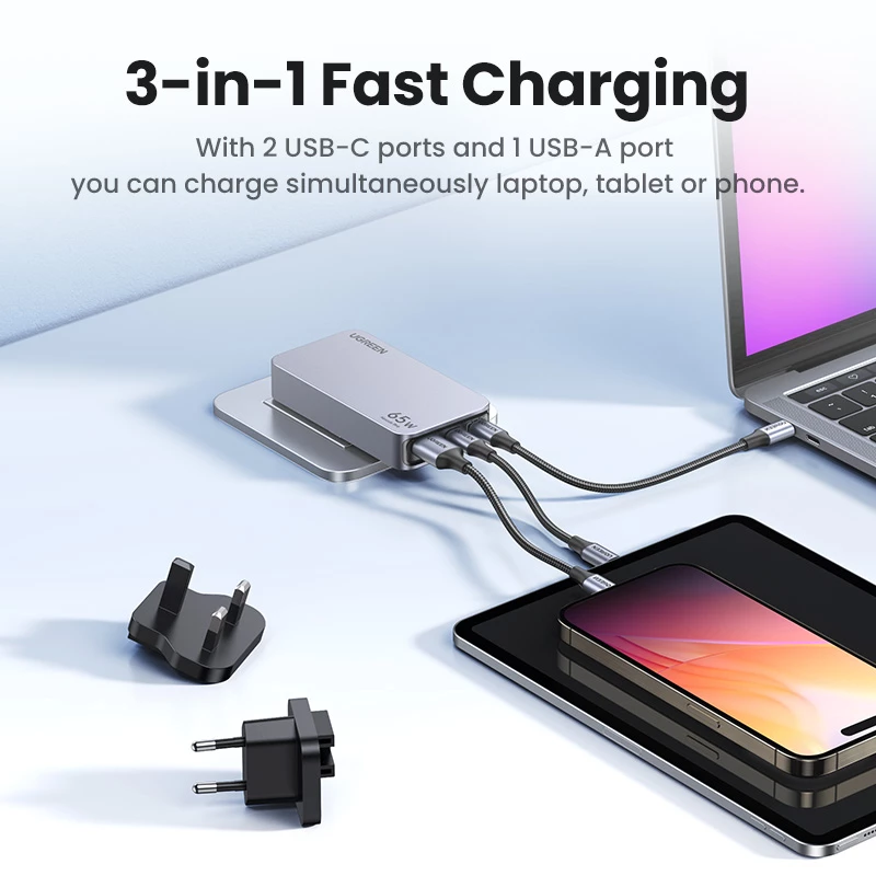 Cargador de interior UGREEN Nexode Pro 65W GaN Travel Charger
