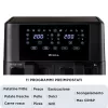 Ariete 4631 Double Freidora de aire 9L, 2400W, Capacidad total 9L, 11 programas, Multifunción, Hasta 3,6 kg de alimentos fritos Temperatura hasta 200°C, Doble cesta, Negro