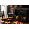 Ariete 4631 Double Freidora de aire 9L, 2400W, Capacidad total 9L, 11 programas, Multifunción, Hasta 3,6 kg de alimentos fritos Temperatura hasta 200°C, Doble cesta, Negro