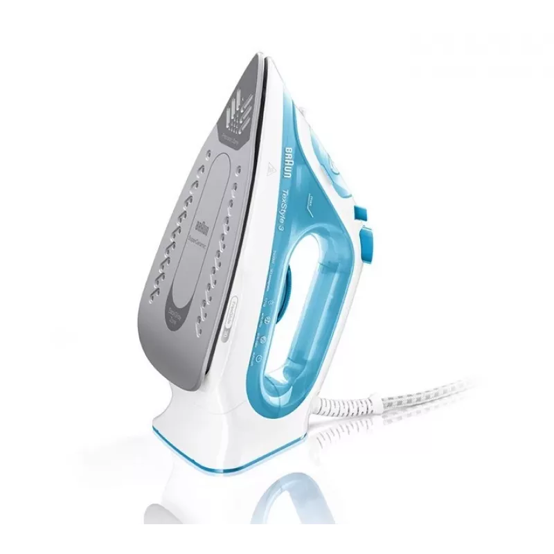 Braun TexStyle 3 Plancha de vapor SI 3053 Azul Suela cerámica 2400 W
