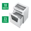 Destructora de documentos Leitz IQ Office Security P5, microcorte, 22,3 cm, 2 x 15 mm, 23 l, 250 hojas, 55 dB
